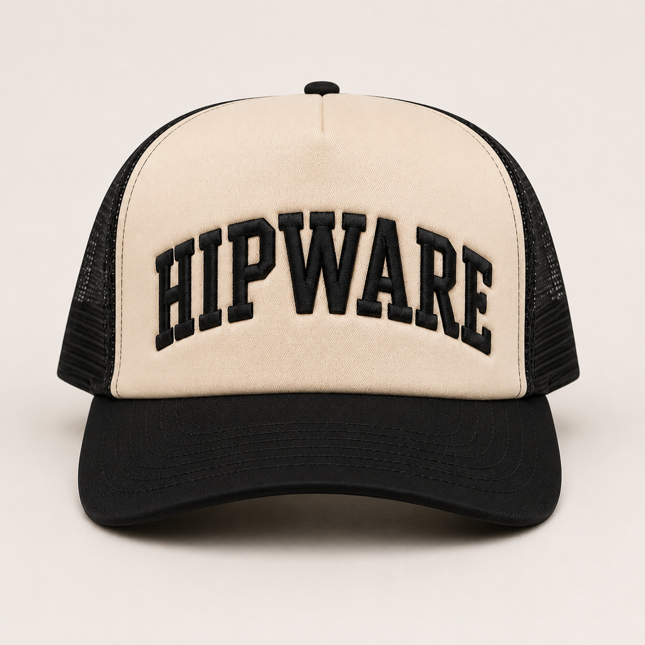 Hipware Elevated Trucker – Cream/Black