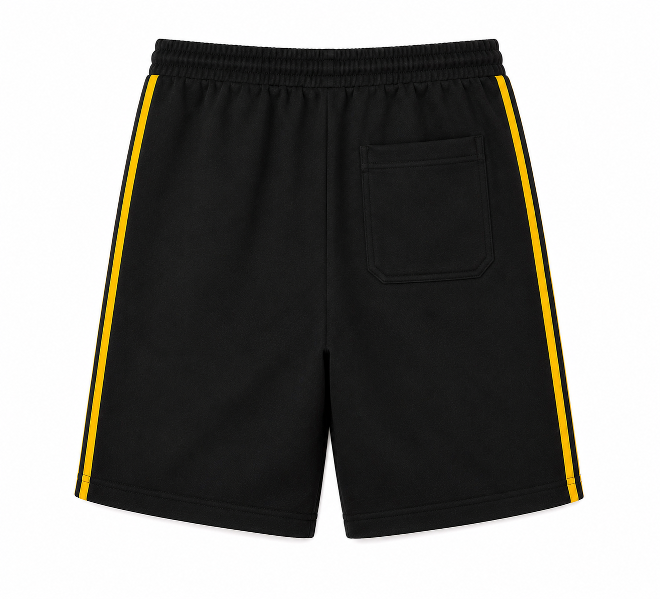 Hipware Signature Double Stripe Shorts – Black/Gold