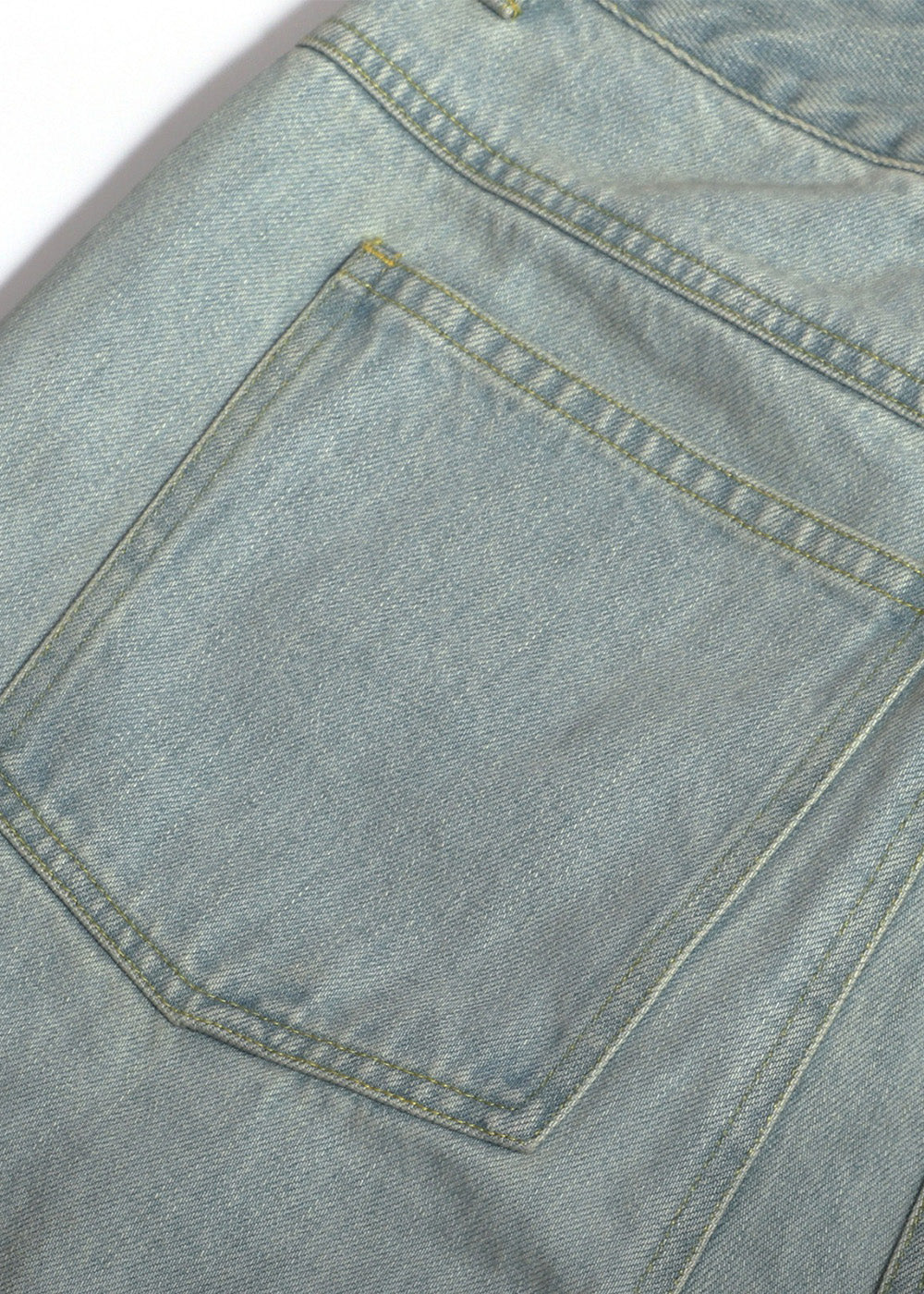 Light Wash Cowrie Trim Wide-Leg Denim
