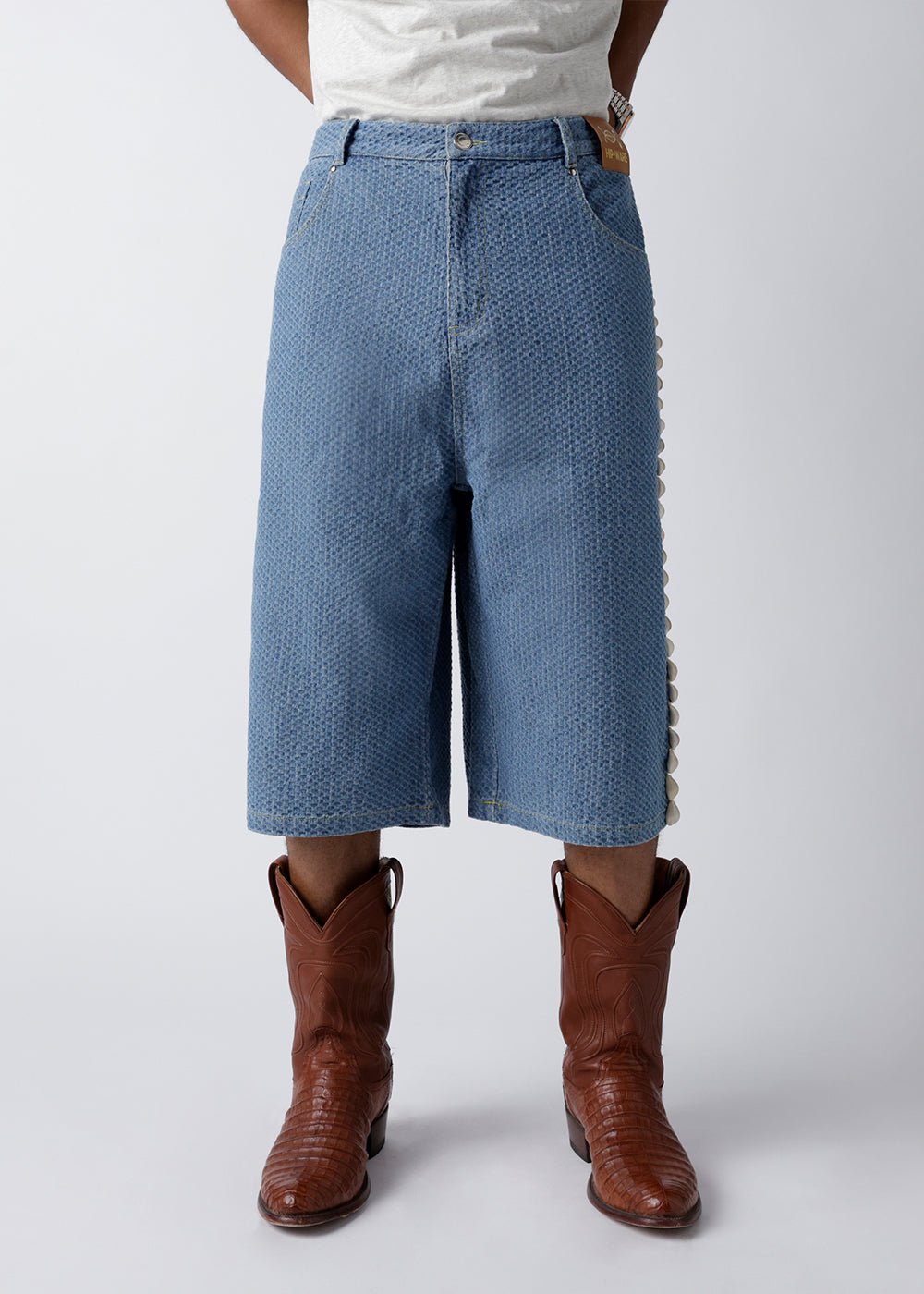 Indigo Cowrie Trim Jorts