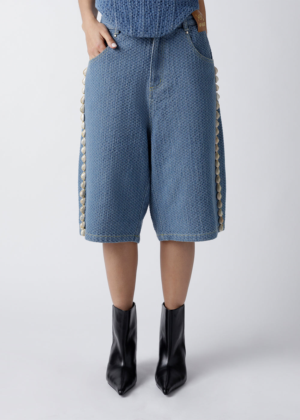 Indigo Cowrie Trim Jorts