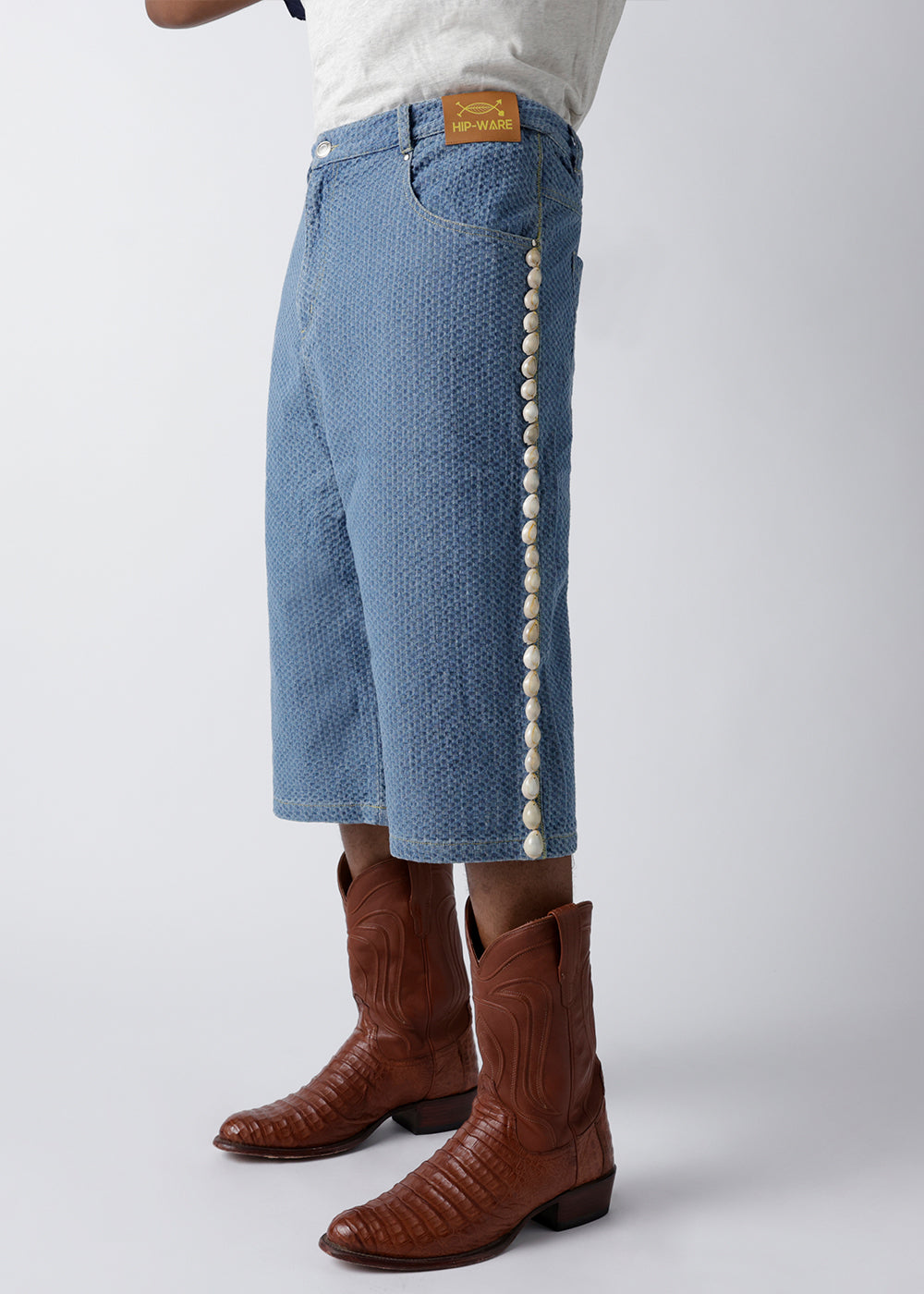 Indigo Cowrie Trim Jorts